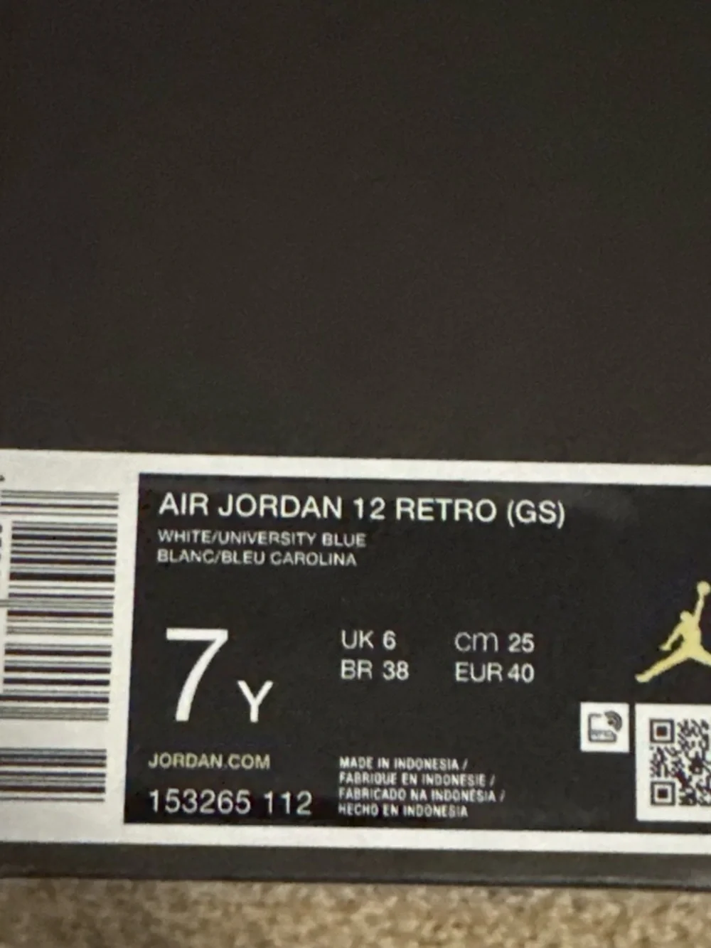 Jordan White and Light Blue High-Top Sneakers